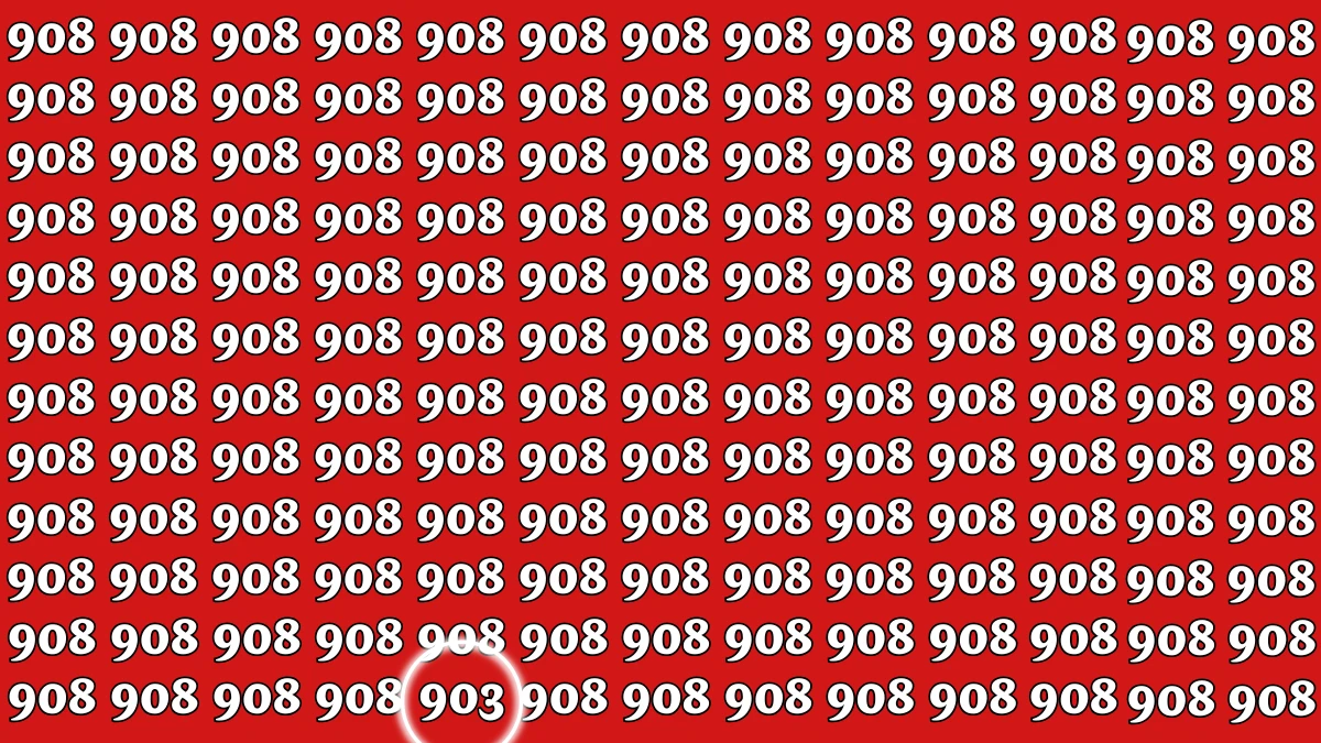 Optical Illusion 8 Seconds Challenge: Only People with Eagle Eyes Can spot the Number 903