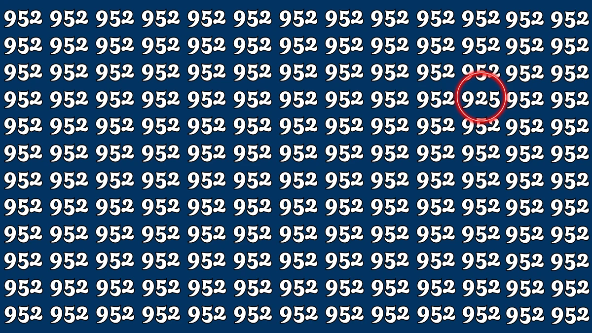 Optical Illusion 8 Seconds Challenge: Only People with Eagle Eyes Can spot the Number 925