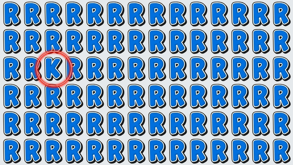 Optical Illusion Eye Test: Within 5 Seconds Spot The Letter K among Letter R
