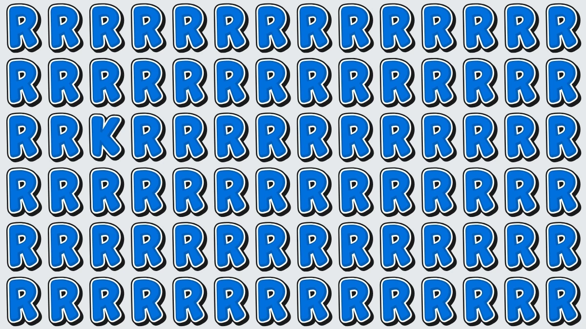 Optical Illusion Eye Test: Within 5 Seconds Spot The Letter K among Letter R
