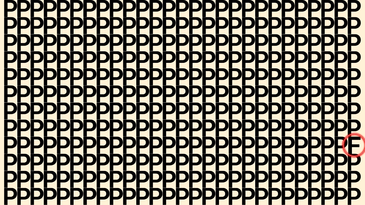 Optical Illusion Eye Test: Within 6 Seconds Spot The Letter F among P