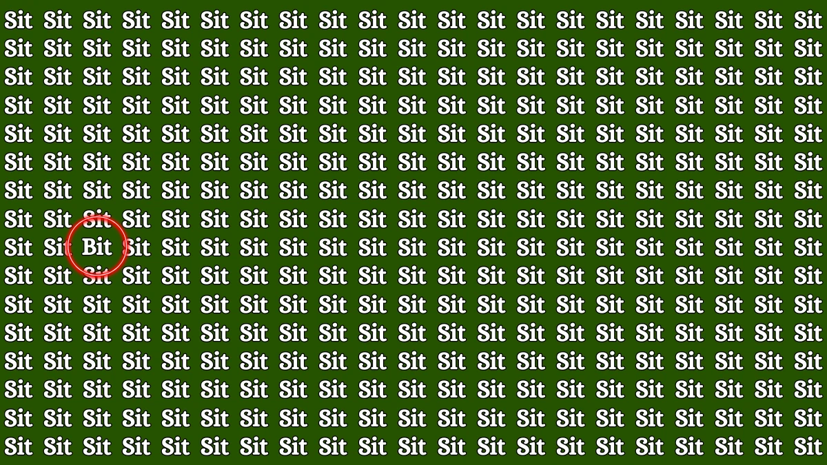 Optical Illusion Eye Test: Within 6 Seconds Spot The Word Bit among Sit