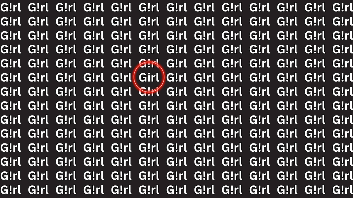 Optical Illusion Eye Test: Within 6 Seconds Spot The Word Girl