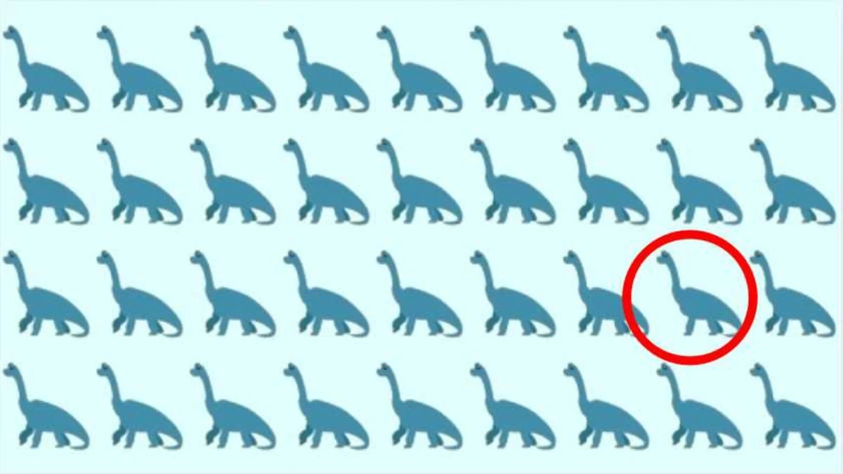 Optical Illusion: If You Have Eagle Vision find the Unique Dinosaur in 4 Seconds!