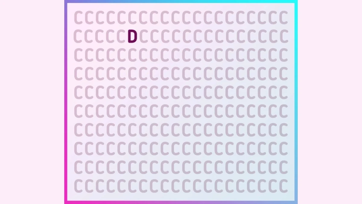Optical Illusion IQ Test: Are You A Genius? Within 5 Seconds Spot The Letter D among C