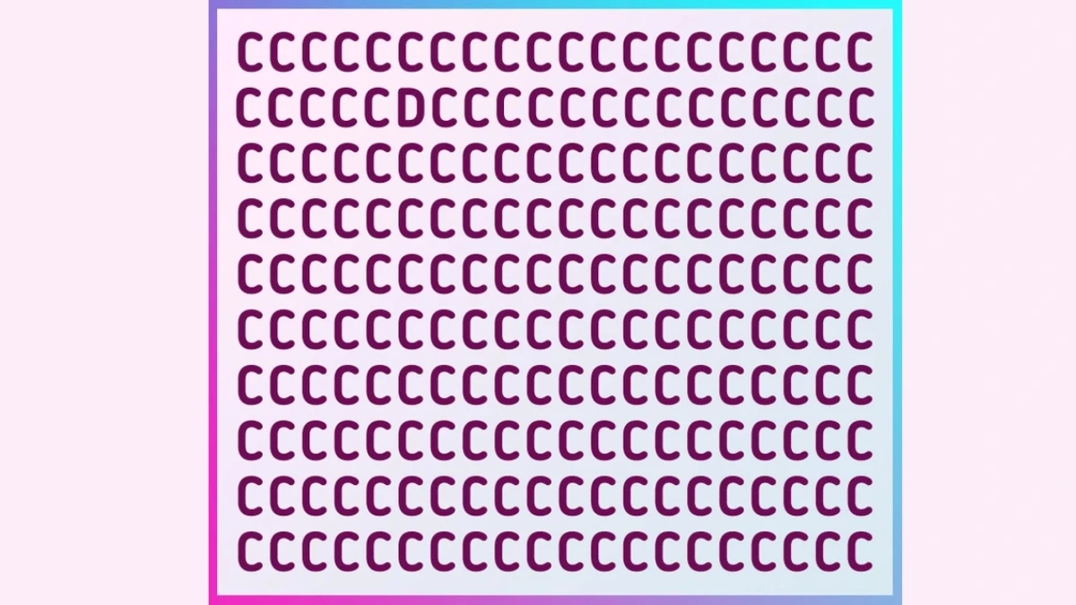 Optical Illusion IQ Test: Are You A Genius? Within 5 Seconds Spot The Letter D among C