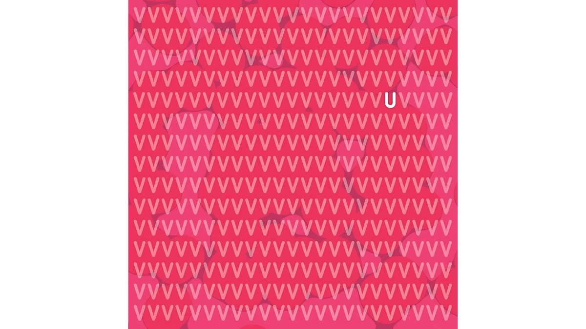 Optical Illusion IQ Test: Are You A Genius? Within 5 Seconds Spot The Letter U among V