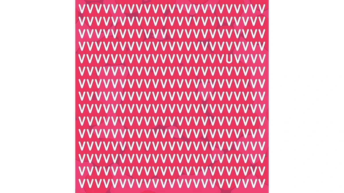 Optical Illusion IQ Test: Are You A Genius? Within 5 Seconds Spot The Letter U among V