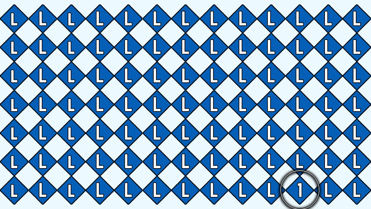 Optical Illusion IQ Test: Are You A Genius? Within 5 Seconds Spot The Number 1 among L