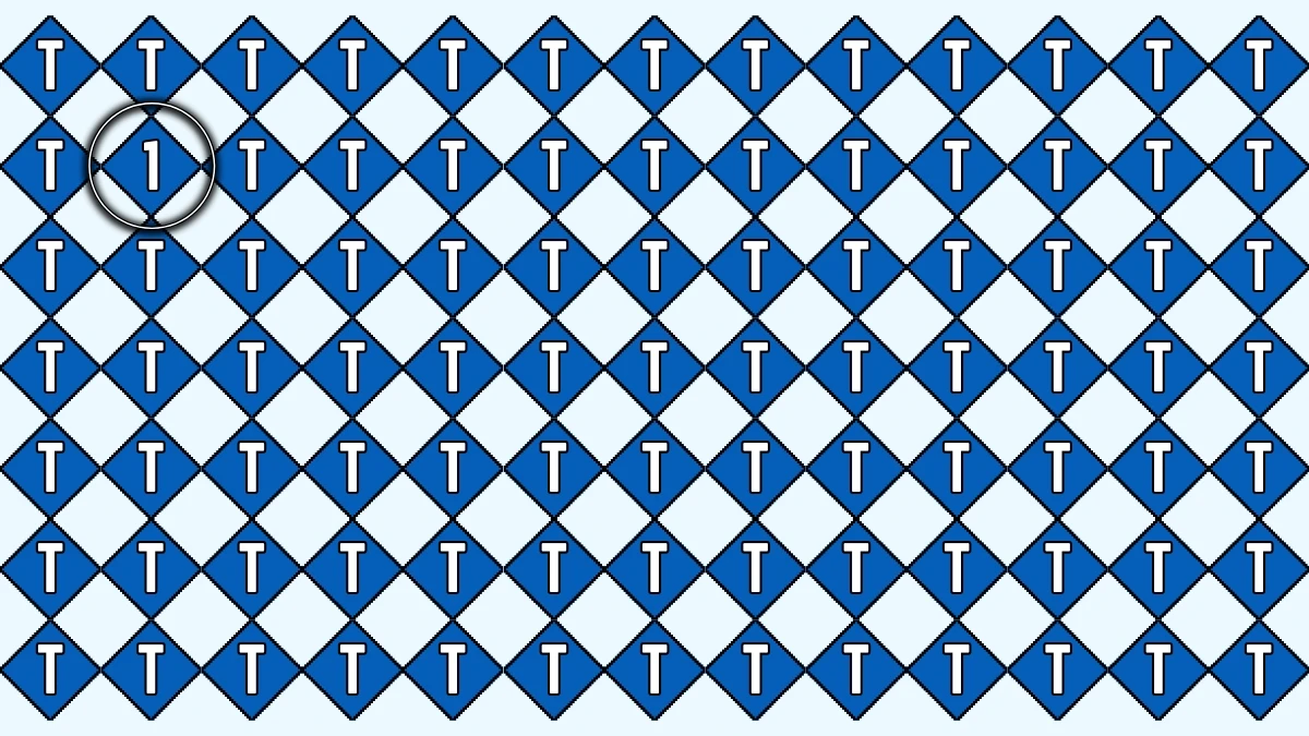 Optical Illusion IQ Test: Are You A Genius? Within 5 Seconds Spot The Number 1 among Letter T