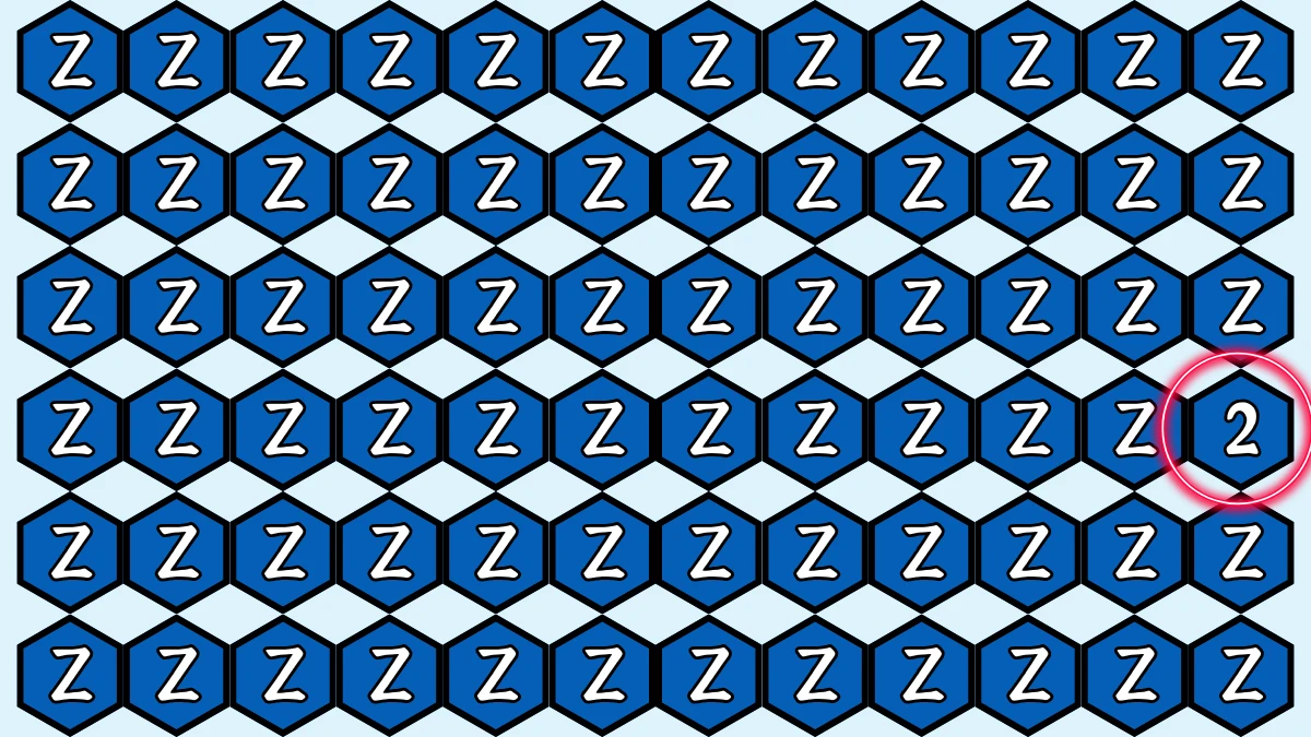 Optical Illusion IQ Test: Are You A Genius? Within 5 Seconds Spot The Number 2 among Z