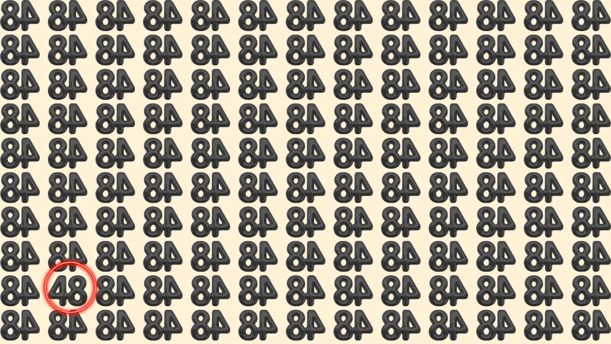 Optical Illusion IQ Test: Are You A Genius? Within 5 Seconds Spot The Number 48 among Inverted 48
