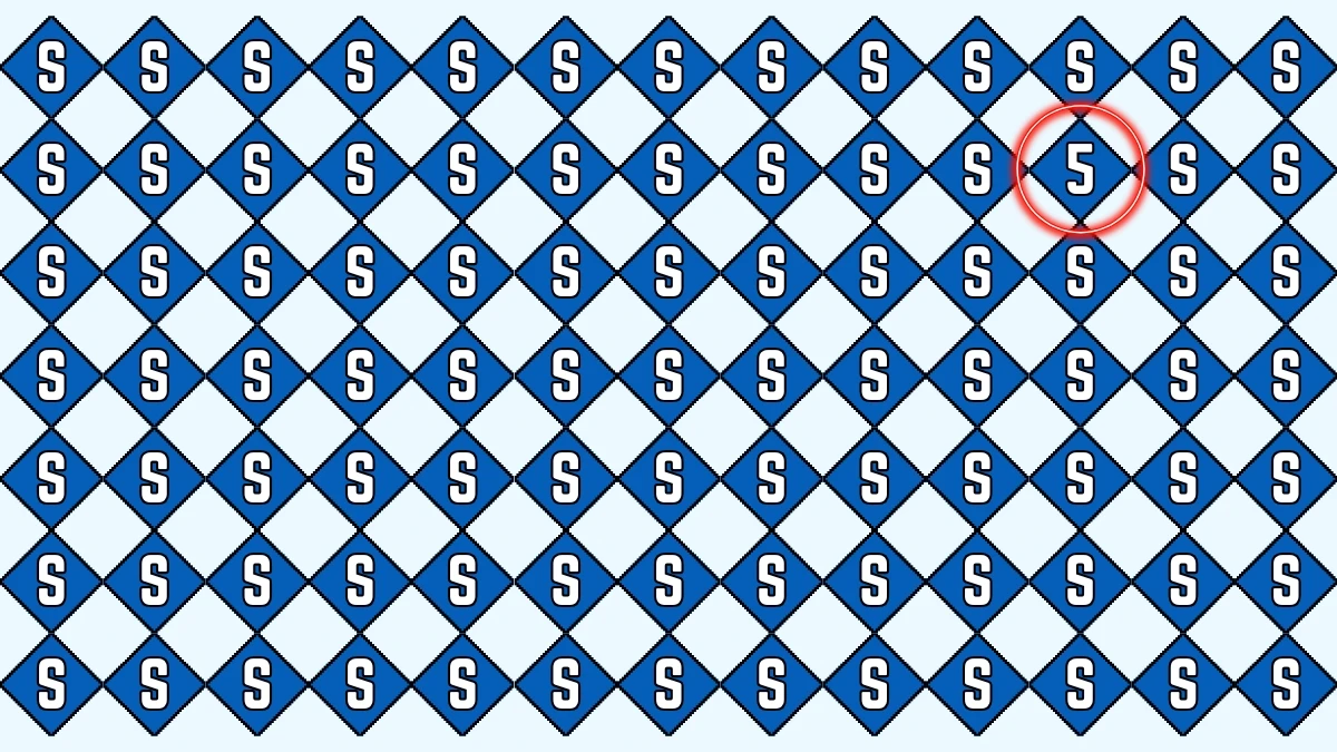 Optical Illusion IQ Test: Are You A Genius? Within 5 Seconds Spot The Number 5 among Letter S