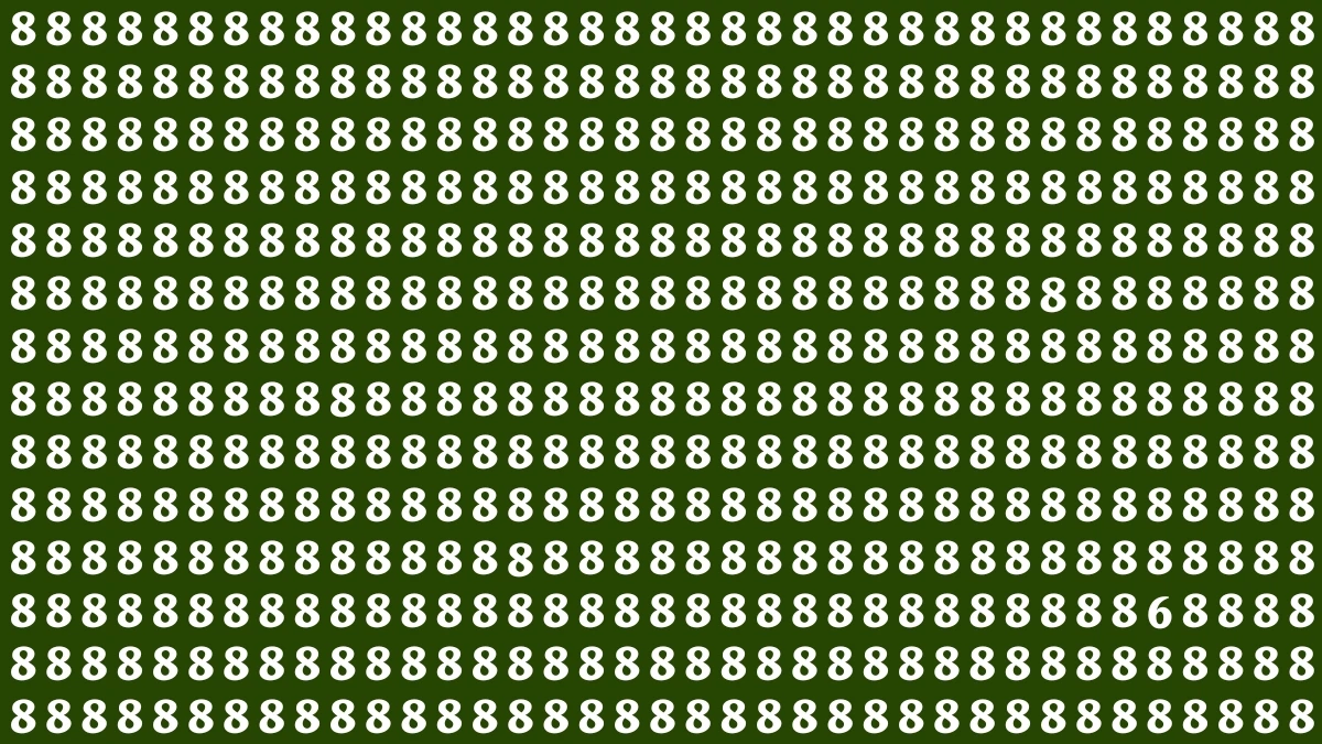 Optical Illusion IQ Test: Are You A Genius? Within 5 Seconds Spot The Number 6 among 8