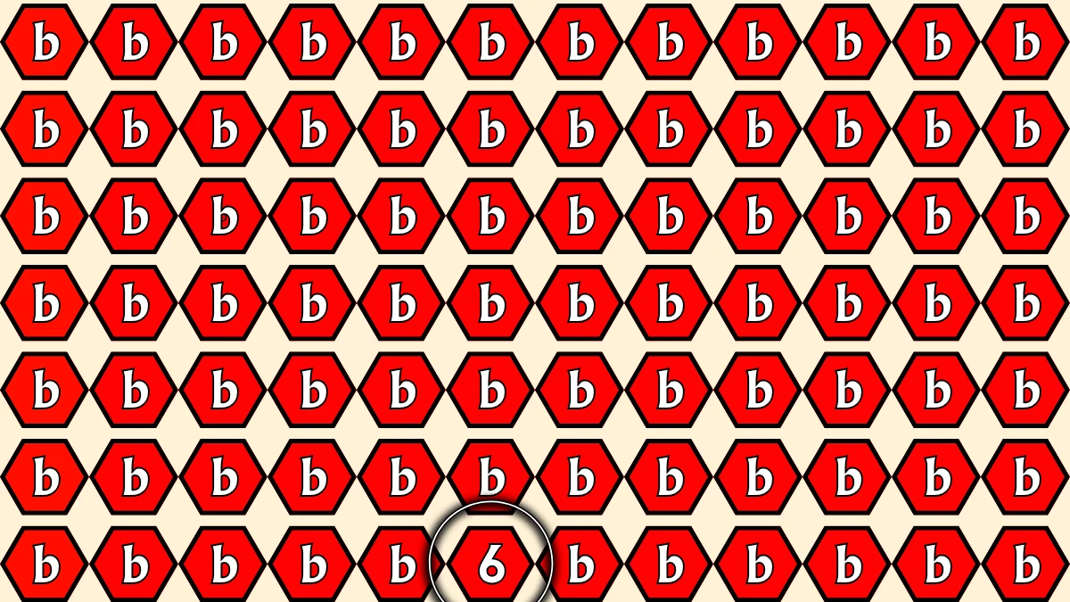 Optical Illusion IQ Test: Are You A Genius? Within 5 Seconds Spot The Number 6 among B