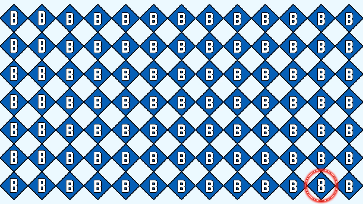 Optical Illusion IQ Test: Are You A Genius? Within 5 Seconds Spot The Number 8 among Letter B