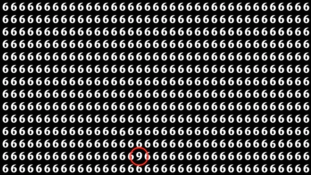 Optical Illusion IQ Test: Are You A Genius? Within 5 Seconds Spot The Number 9 among 6