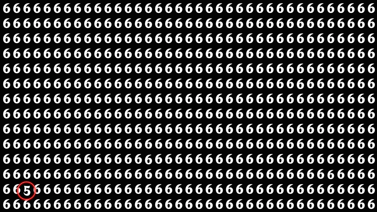 Optical Illusion IQ Test: Are You A Genius? Within 6 Seconds Spot The Number 5 among 6