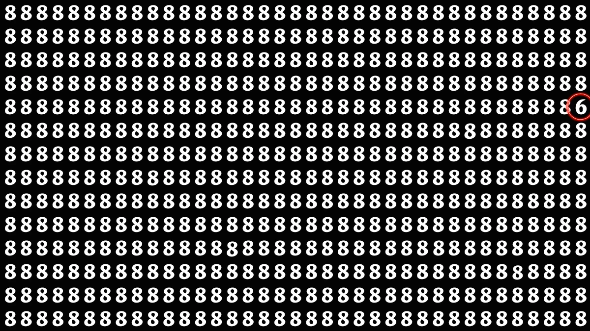 Optical Illusion IQ Test: Are You A Genius? Within 6 Seconds Spot The Number 6 among 8