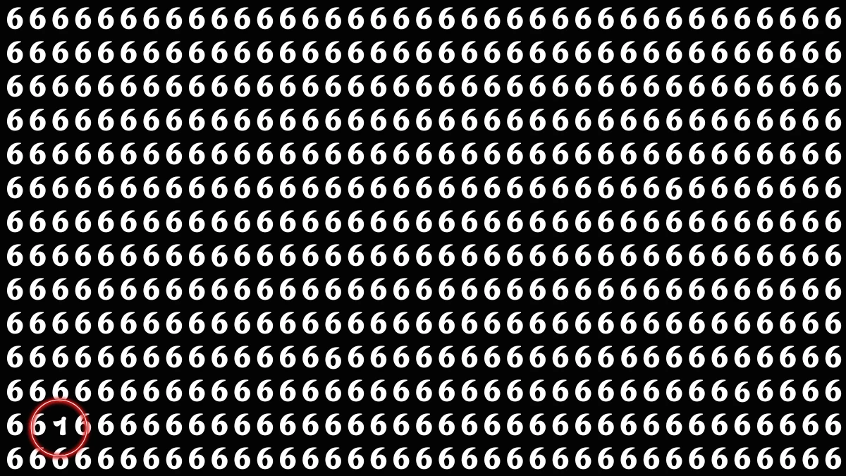Optical Illusion IQ Test: Are You A Genius? Within 7 Seconds Spot The Number 1 among 6