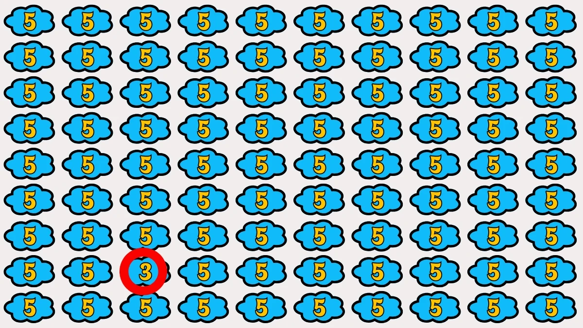 Optical Illusion IQ Test: Are You A Genius? Within 7 Seconds Spot The Number 5 among 3