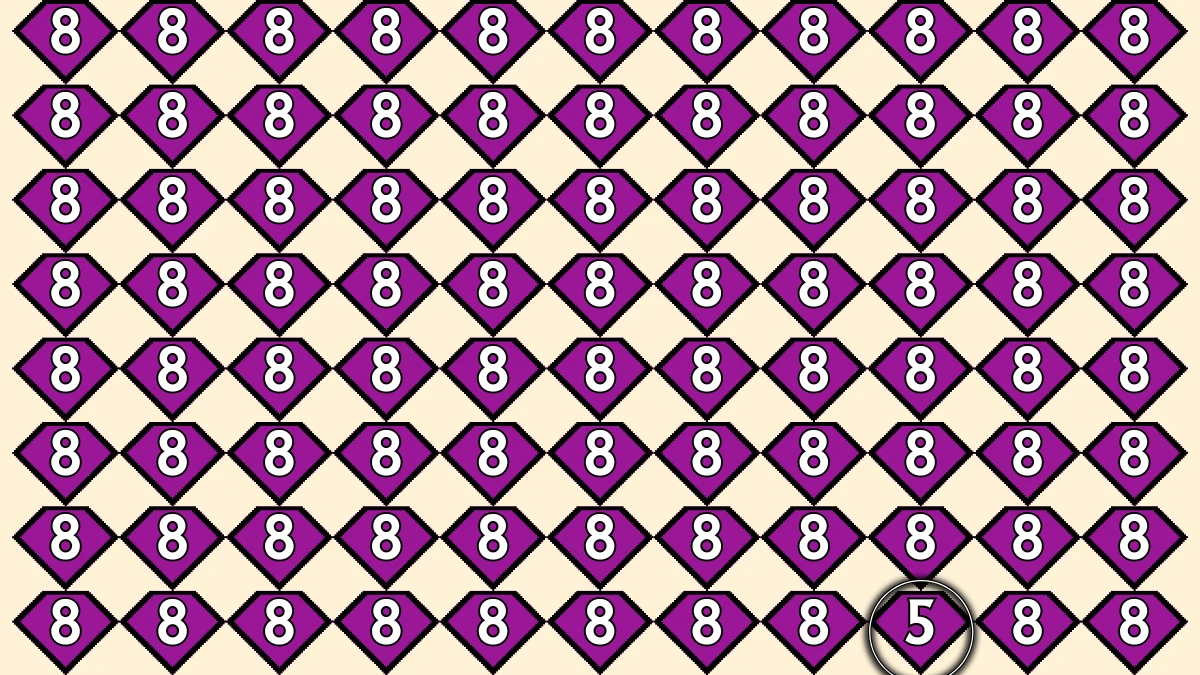 Optical Illusion IQ Test: Are You A Genius? Within 7 Seconds Spot The Number 5 among 8