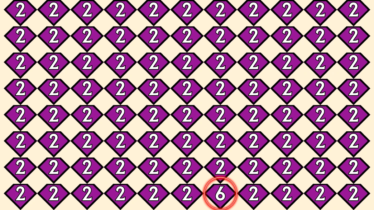 Optical Illusion IQ Test: Are You A Genius? Within 9 Seconds Spot The Number 6 among 2