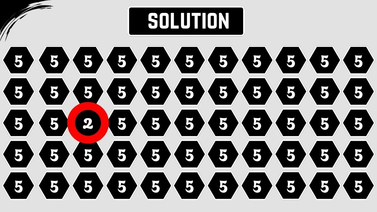 Optical Illusion: Within 5 Seconds Spot The Number 2 among 5