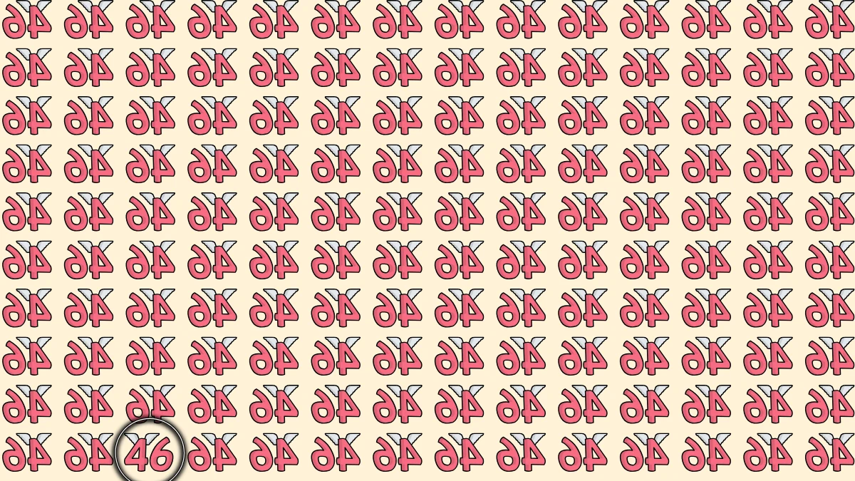 Optical Illusion: Within 5 Seconds Spot The Number 46 among Inverted 46