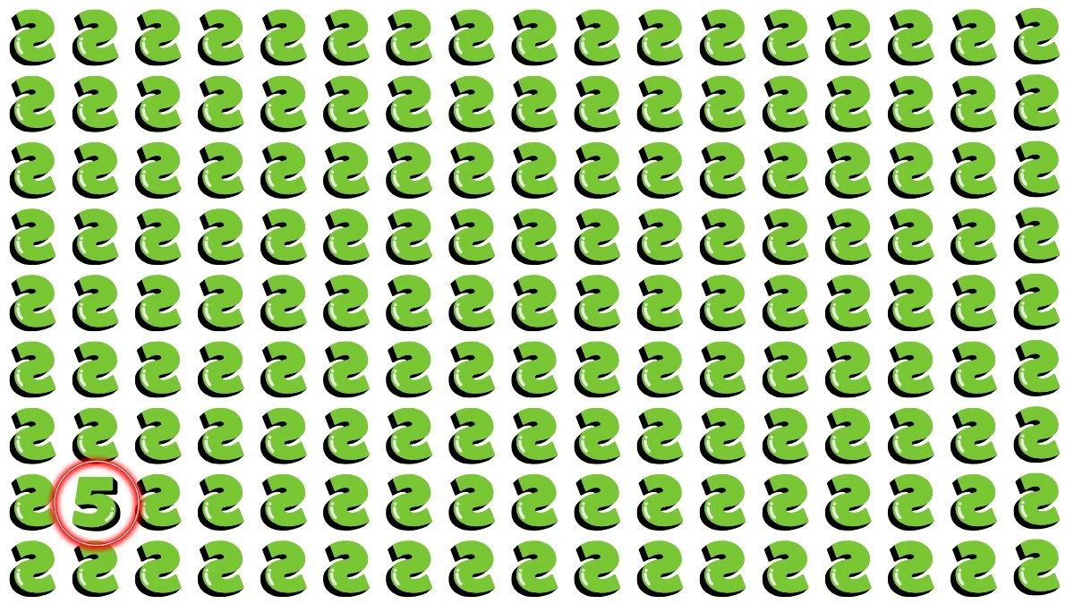 Optical Illusion: Within 6 Seconds Spot The Number 5 among Inverted S