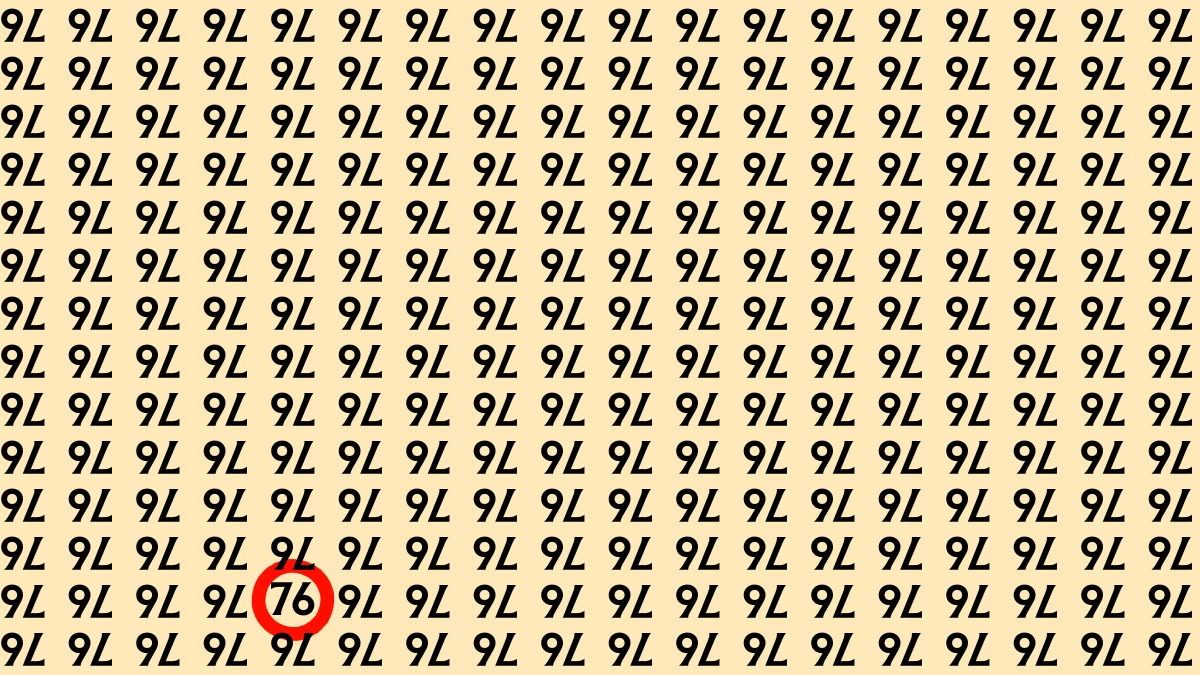 Optical Illusion: Within 6 Seconds Spot The Number 76 among Inverted 76s