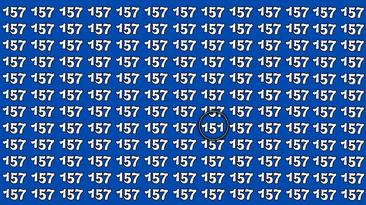 Optical Illusion: Within 8 Seconds Spot The Number 151 among 157