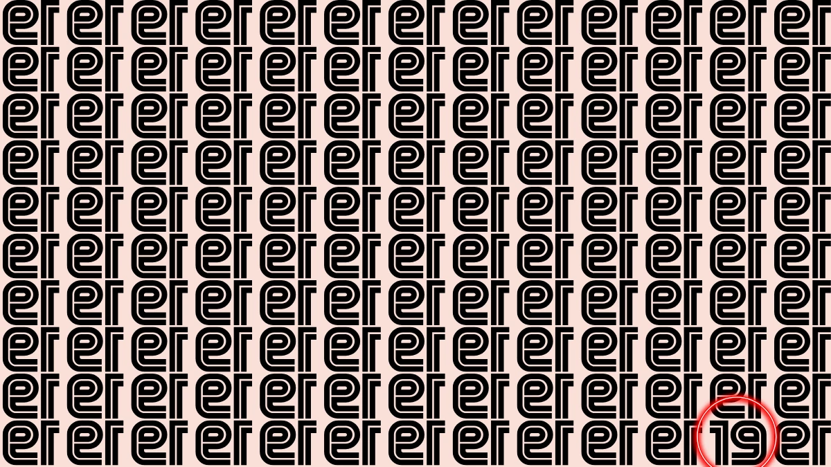 Optical Illusion: Within 9 Seconds Spot The Number 19 among Inverted 19
