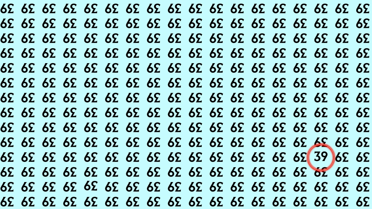Optical Illusion: Within 9 Seconds Spot The Number 39 among Inverted 39s