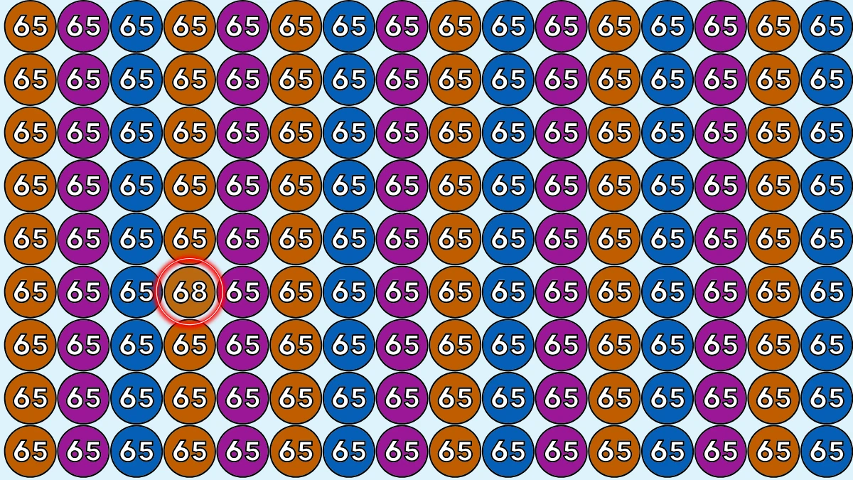 Optical Illusion: You Have 20/20 Vision and High IQ if You Can Find 68 Among 65s in 7 Seconds
