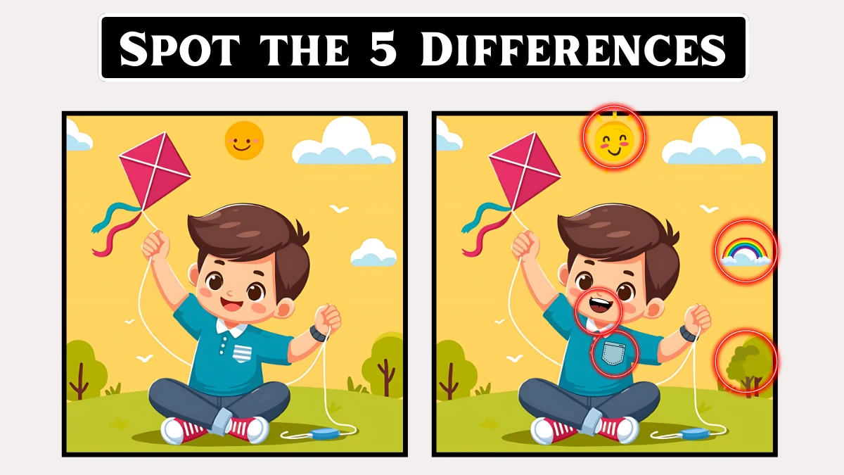 Spot the Difference Picture Puzzle Game: Only People with Eagle Eyes Can Spot the 5 Differences in 10 Secs
