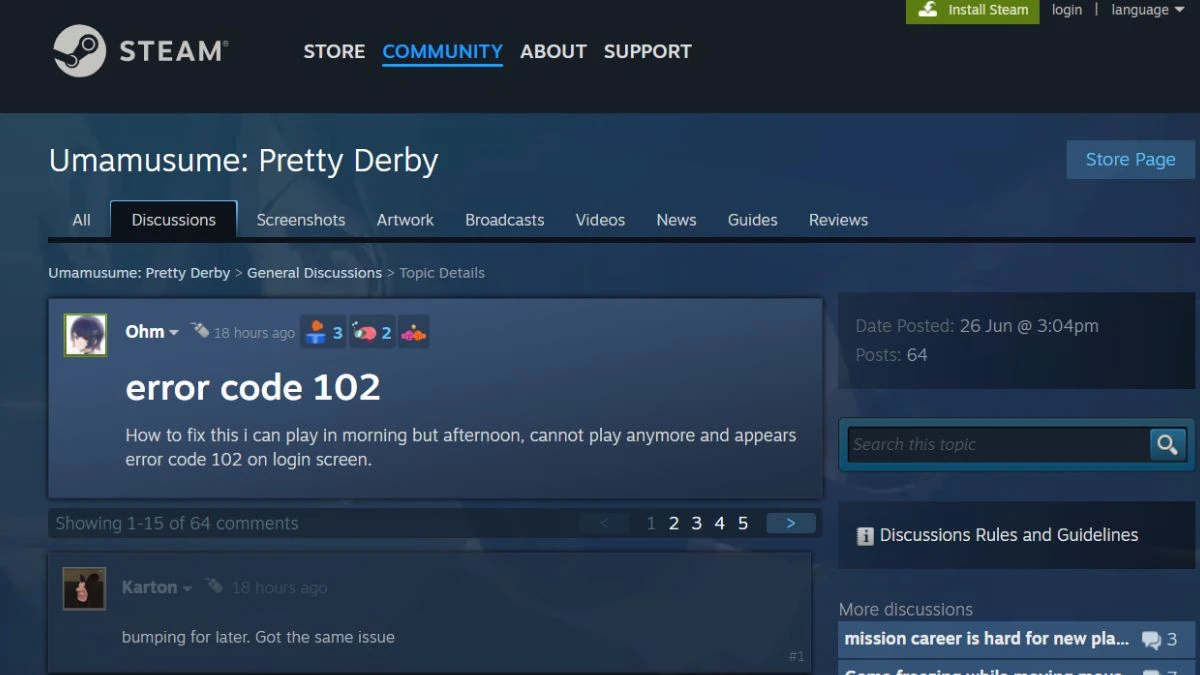 Uma Musume Error 102: How to Fix Error Code 102 in Umamusume Pretty Derby?