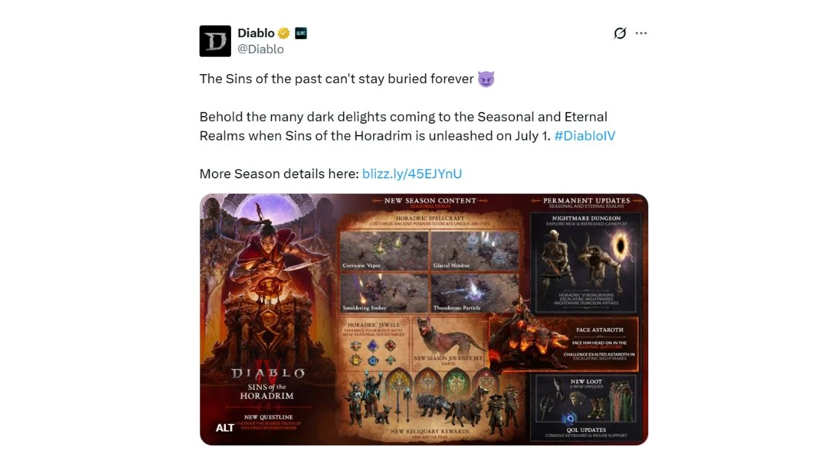 Diablo 4 Season 9 Patch Notes, Diablo 4 Season 9 Release Date & Start Times