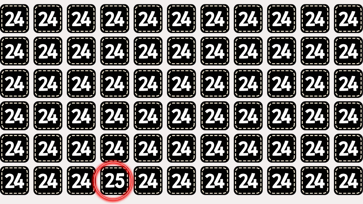 You have eagle eyes and a sharp brain if you can spot 25 among 24s in 5 seconds!