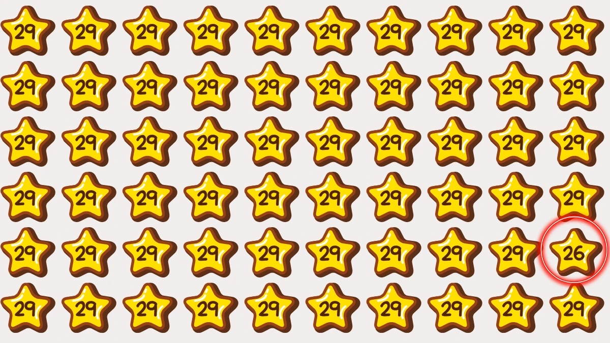 You have eagle eyes and a sharp brain if you can spot 26 among 29s in 7 seconds!