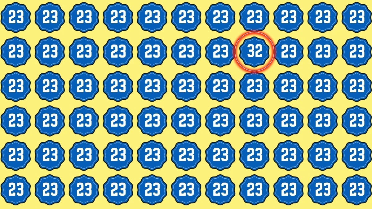 You have eagle eyes and a sharp brain if you can spot 32 among 23s in 7 seconds!