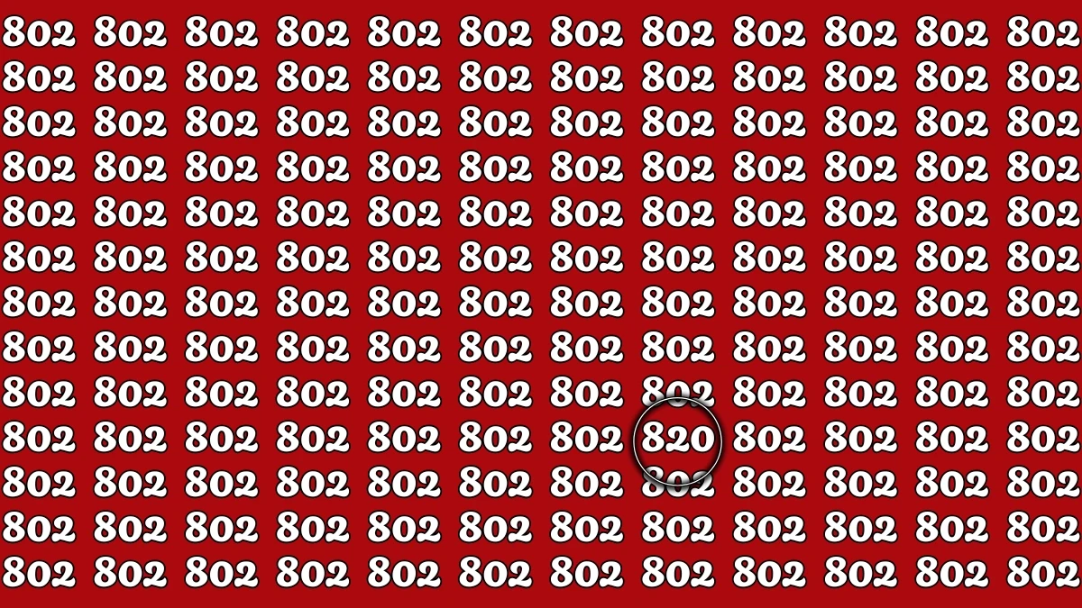 Optical Illusion 8 Seconds Challenge: Only People with Eagle Eyes Can spot the Number 820