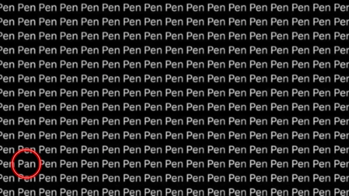 Brain Teaser: Within 5 Seconds Spot The Word Pan among Pen