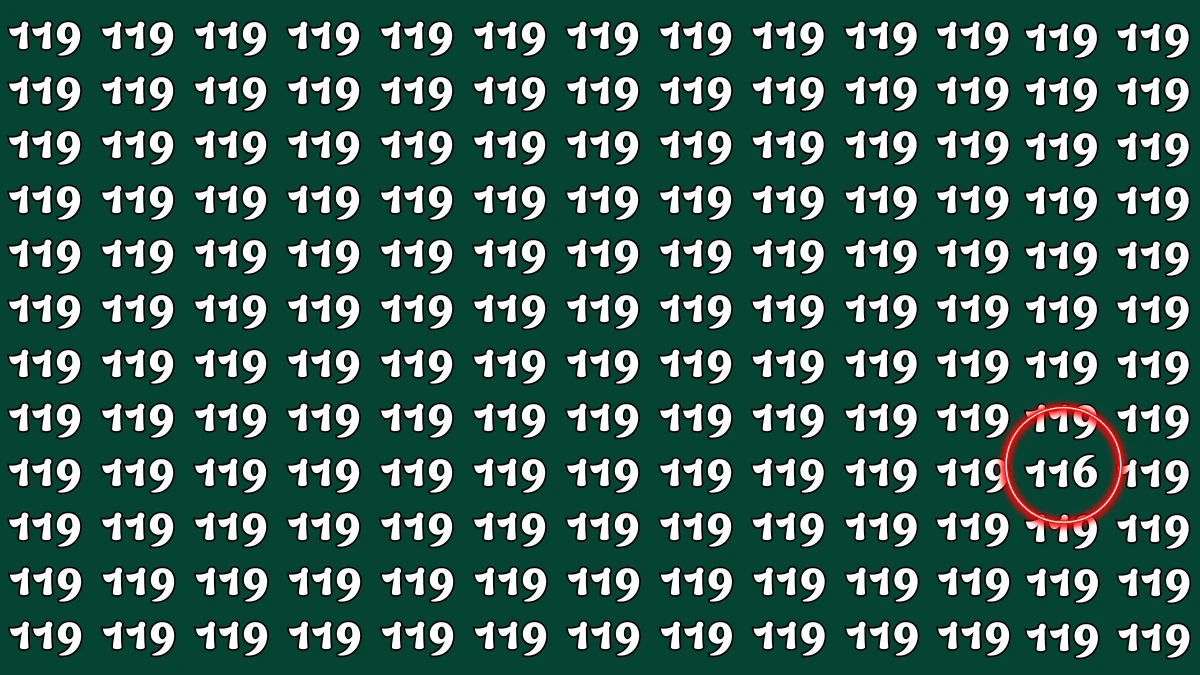 Optical Illusion 7 Seconds Challenge: Only People with Eagle Eyes Can spot the Number 116