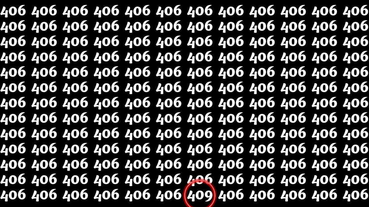 Optical Illusion 7 Seconds Challenge: Only People with Eagle Eyes Can spot the Number 409
