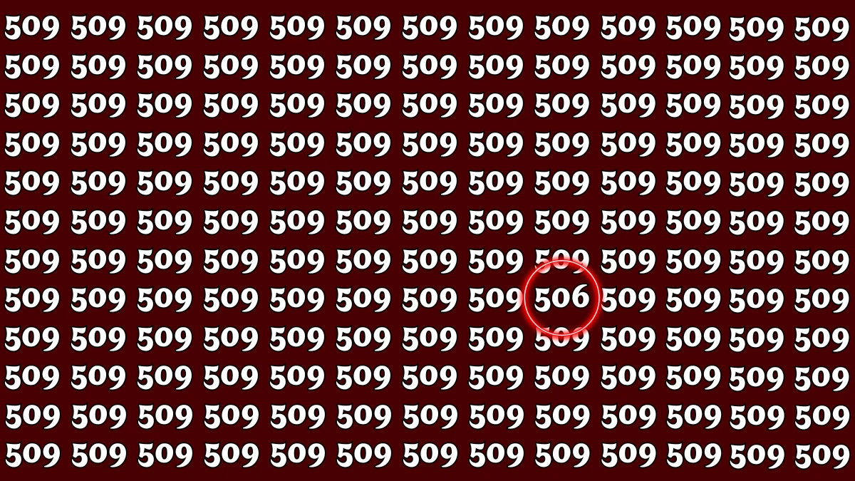 Optical Illusion 7 Seconds Challenge: Only People with Eagle Eyes Can spot the Number 506