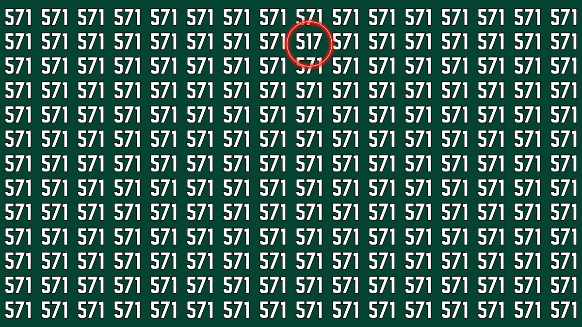 Optical Illusion 7 Seconds Challenge: Only People with Eagle Eyes Can spot the Number 517