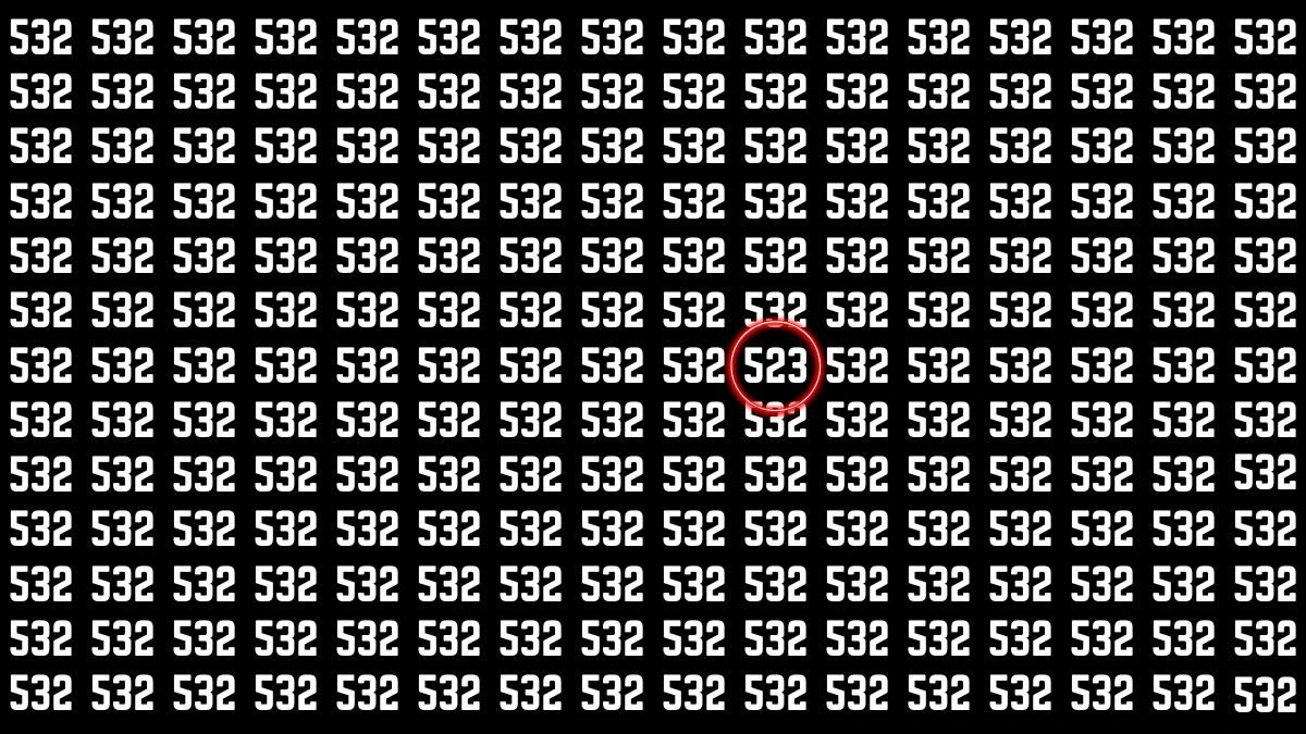 Optical Illusion 7 Seconds Challenge: Only People with Eagle Eyes Can spot the Number 523
