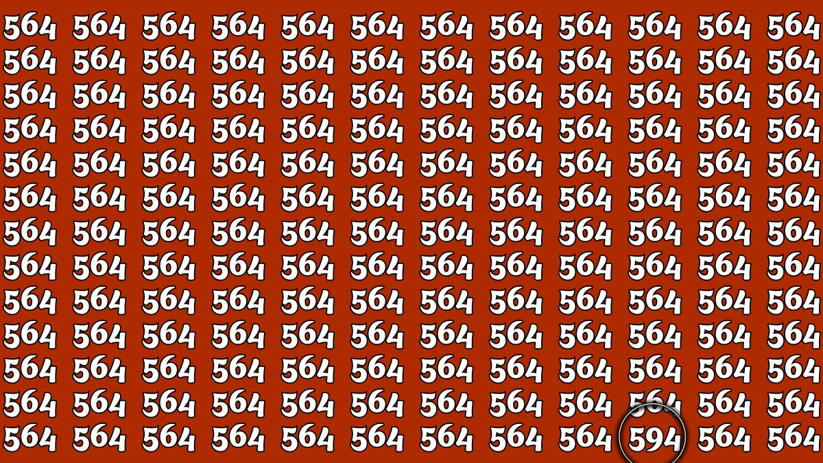 Optical Illusion 7 Seconds Challenge: Only People with Eagle Eyes Can spot the Number 594