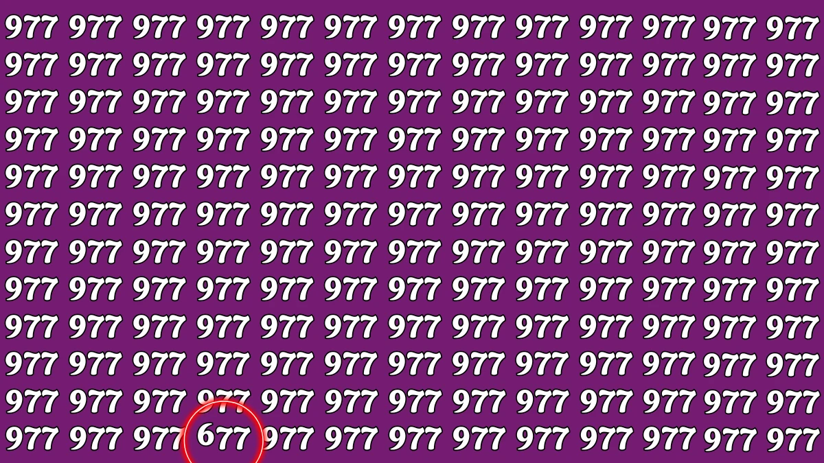 Optical Illusion 7 Seconds Challenge: Only People with Eagle Eyes Can spot the Number 677